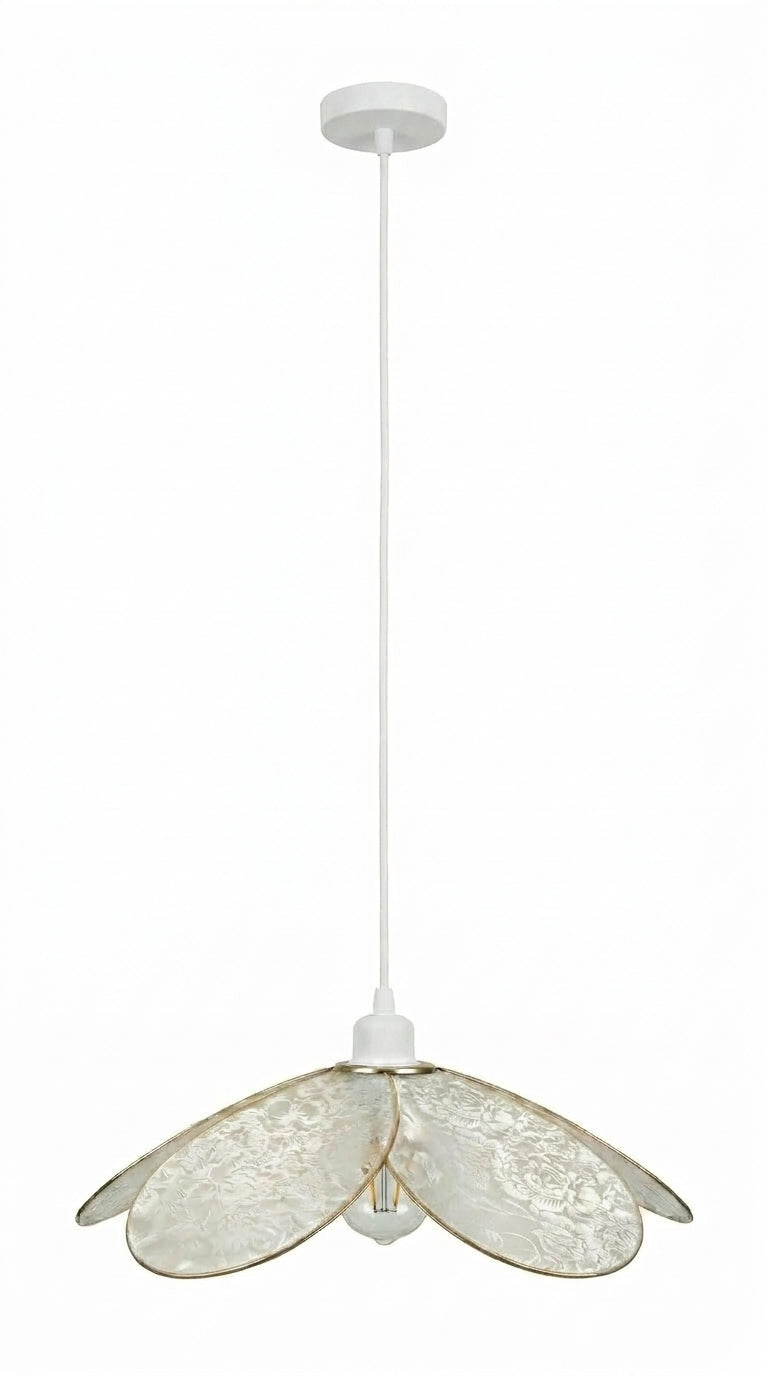 Lampe Magnolia Pivoines Blanches – Lampe Artisanale Bohème Florale