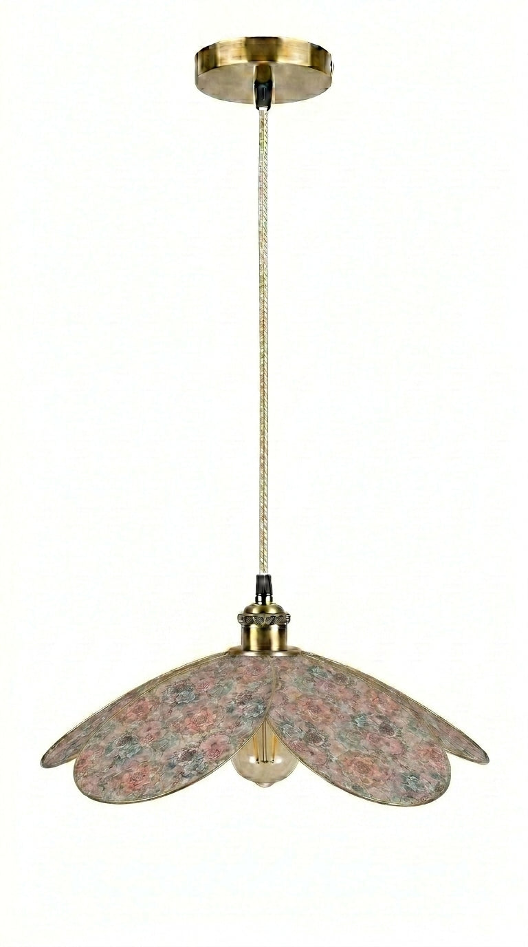 Lampe Magnolia Vintage Rosaces- Lampe Artisanale Bohème Florale