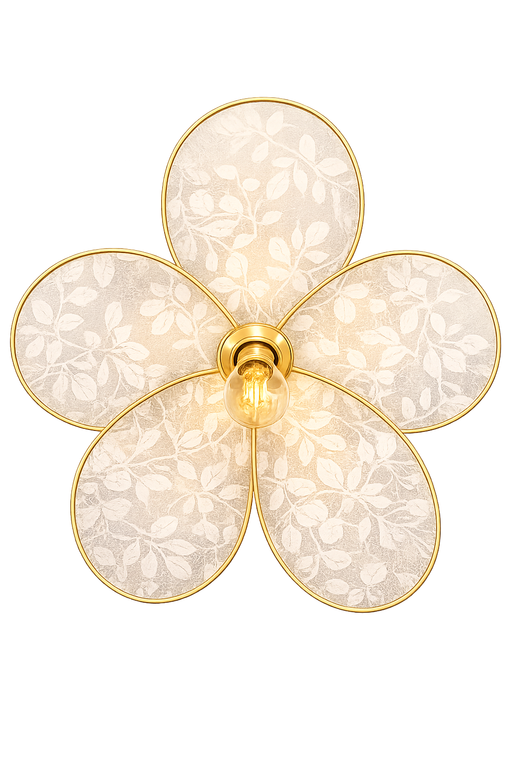 Lampe Magnolia Dentelle Tramée- Lampe Artisanale Bohème Florale