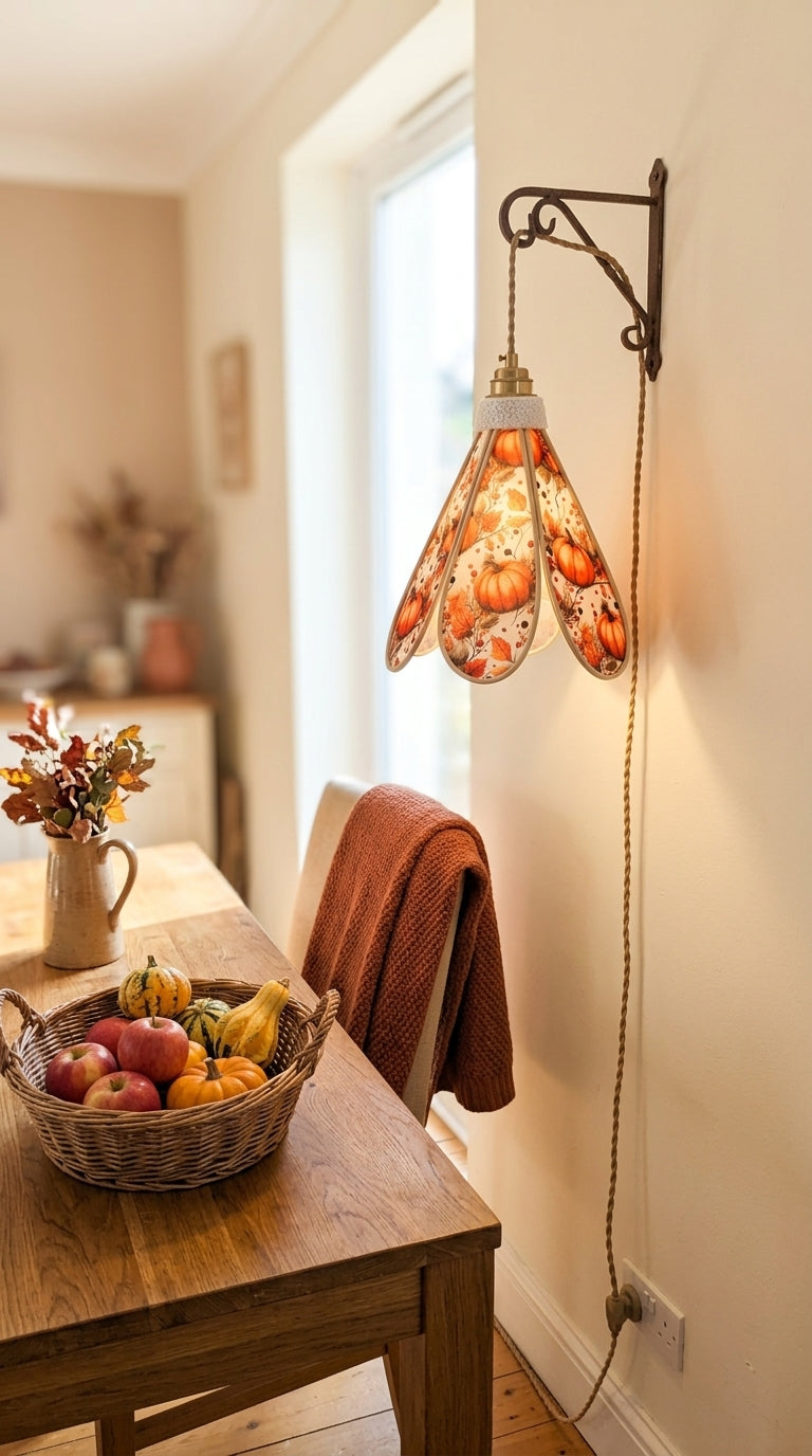 Suspension tulipe Verger d'Automne, vue rapprochée du tissage rotin