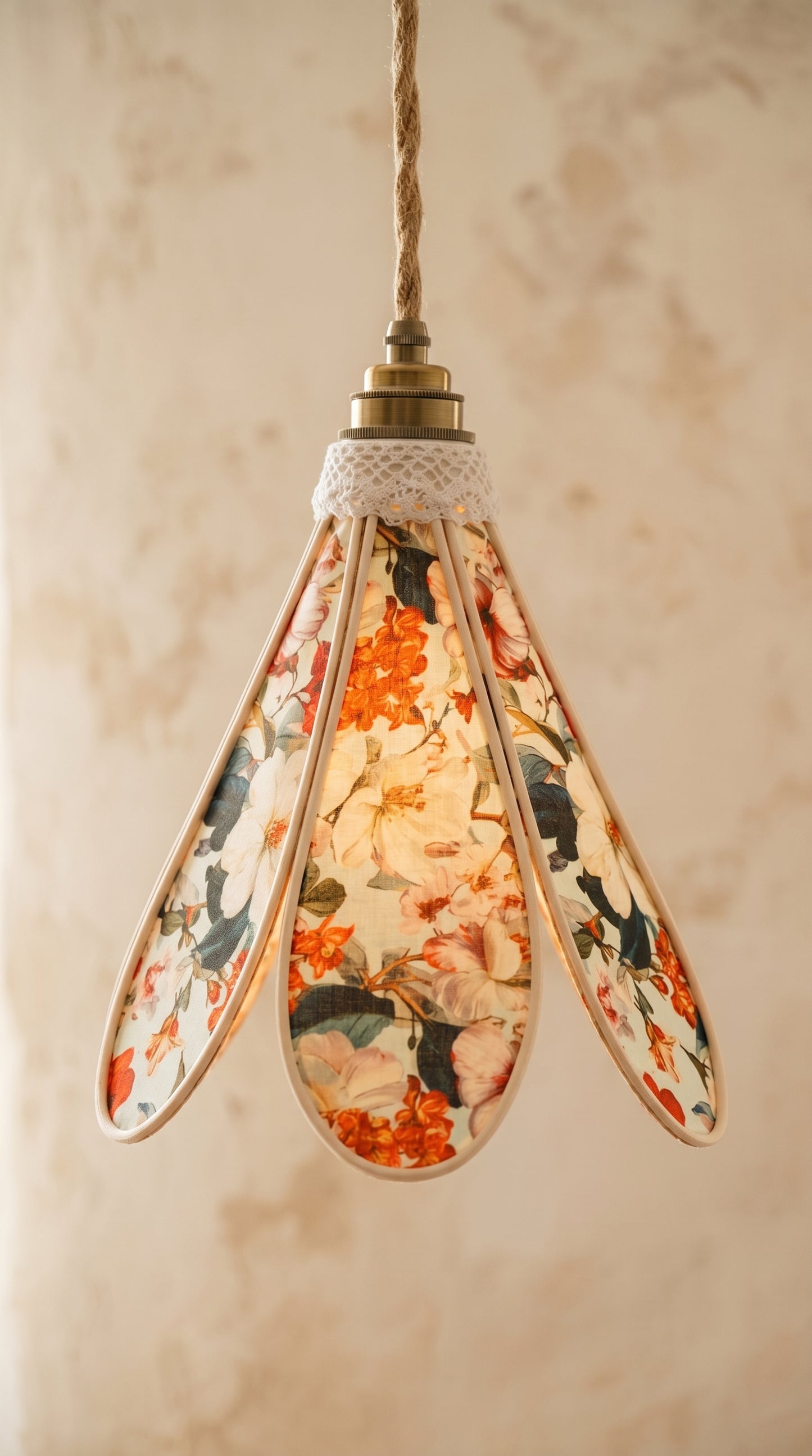 Lampe Tulipe Printemps  – Lampe Artisanale Bohème Florale