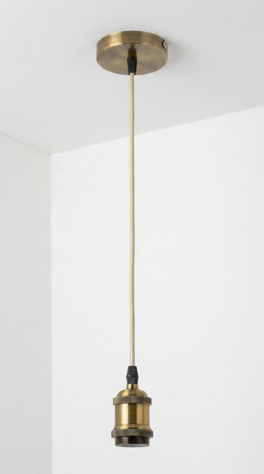 Câble suspension bronze antique, visuel packshot déplié