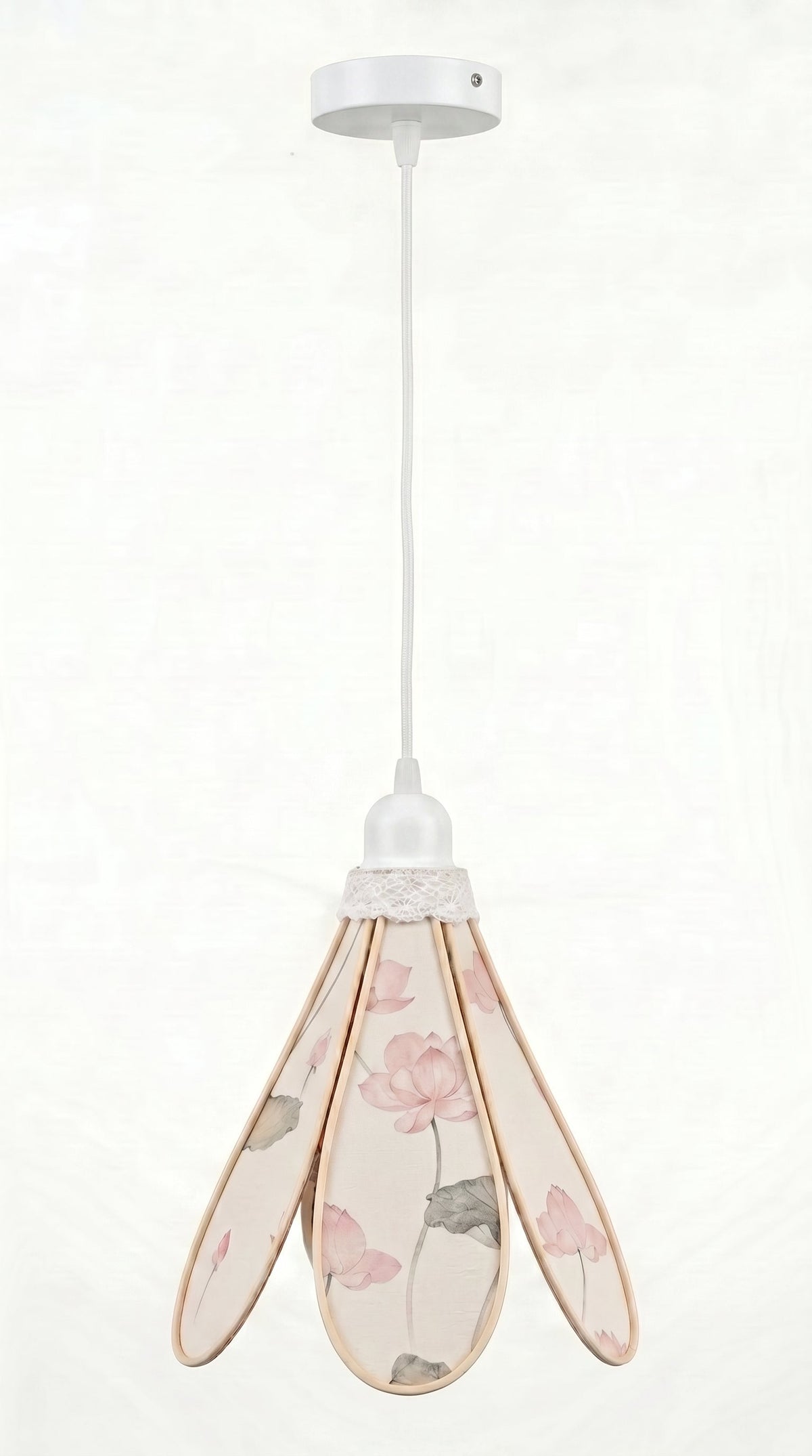 Suspension tulipe Songe de Lotus, variante de couleur de câble