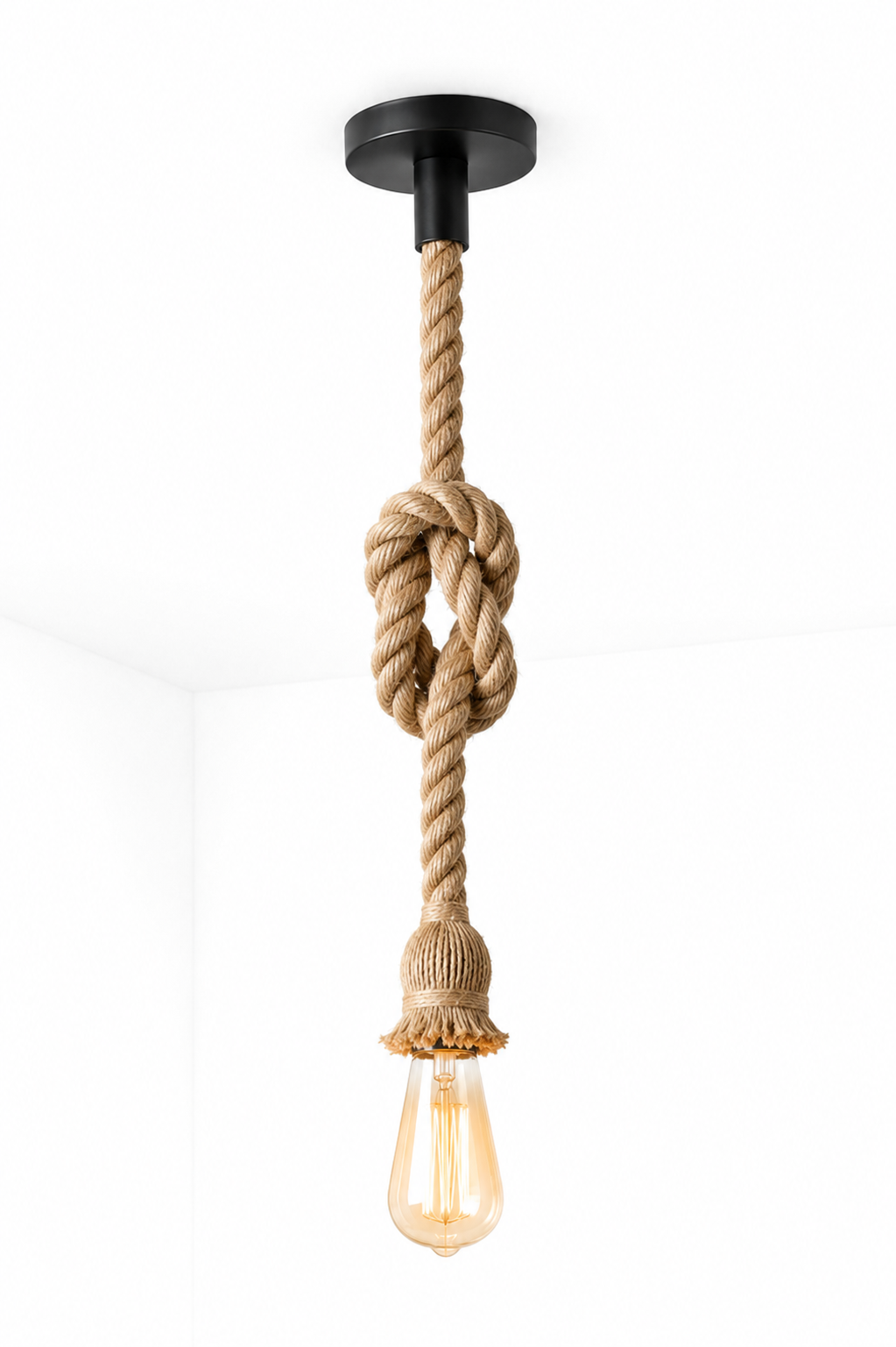 Câble Suspension Jute Naturel – Suspension Bohème