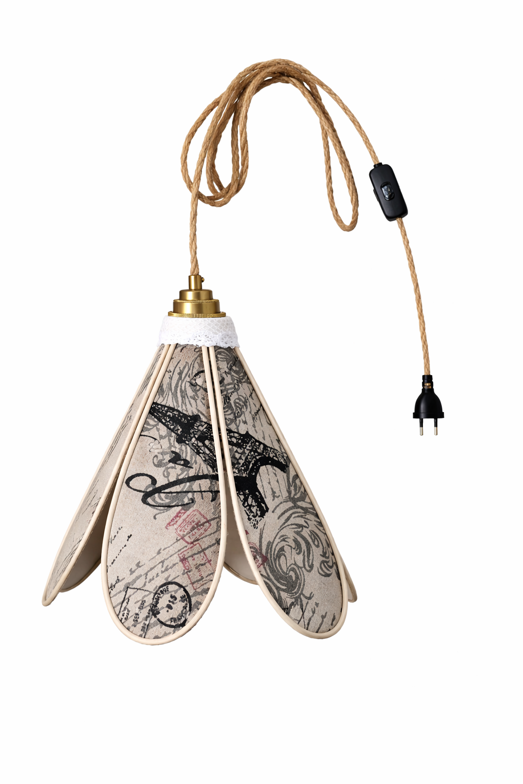 Lampe Tulipe Paris Vintage– Lampe Artisanale Bohème
