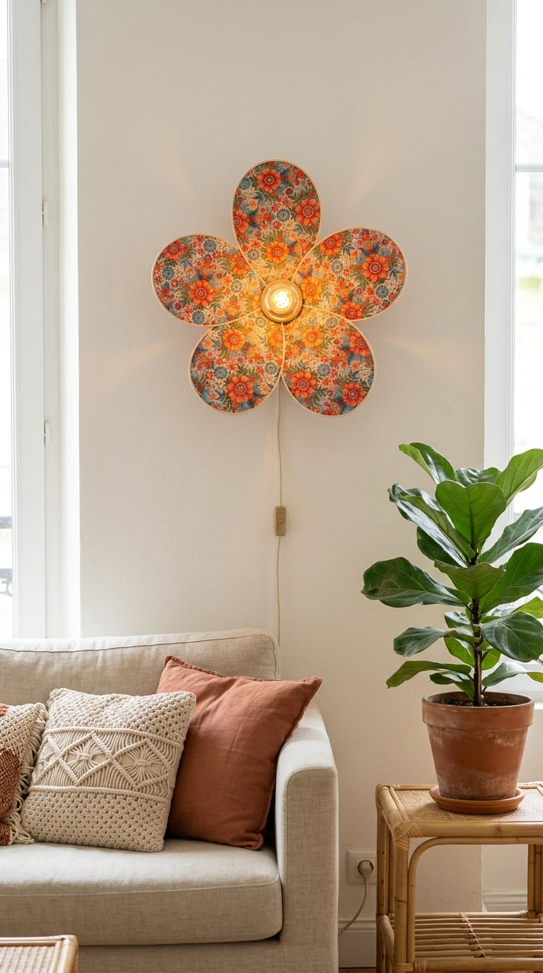 Applique murale Magnolia Douceur Fleurie, détail des cinq pétales