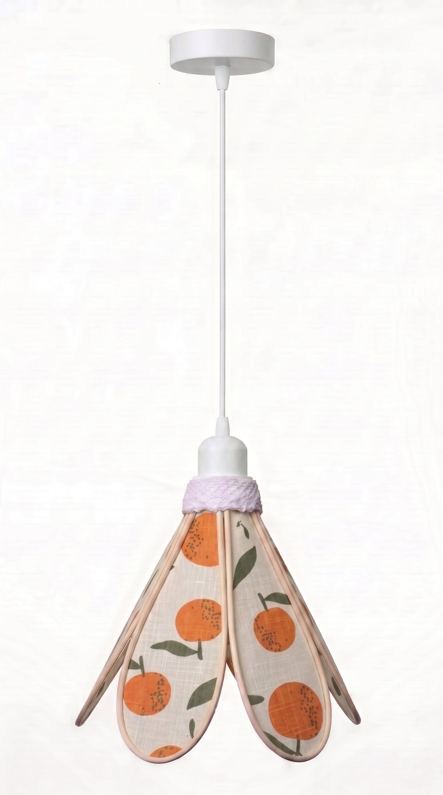 Lampe Tulipe Fleur d'Oranger – Abat-jour Motif Agrumes Fait Main