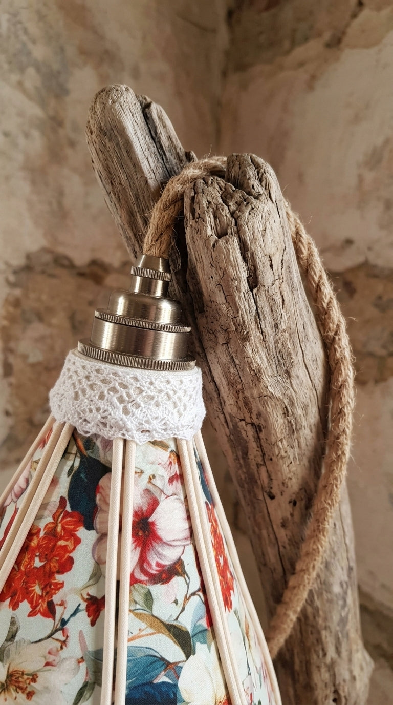 Lampe Tulipe Printemps  – Lampe Artisanale Bohème Florale