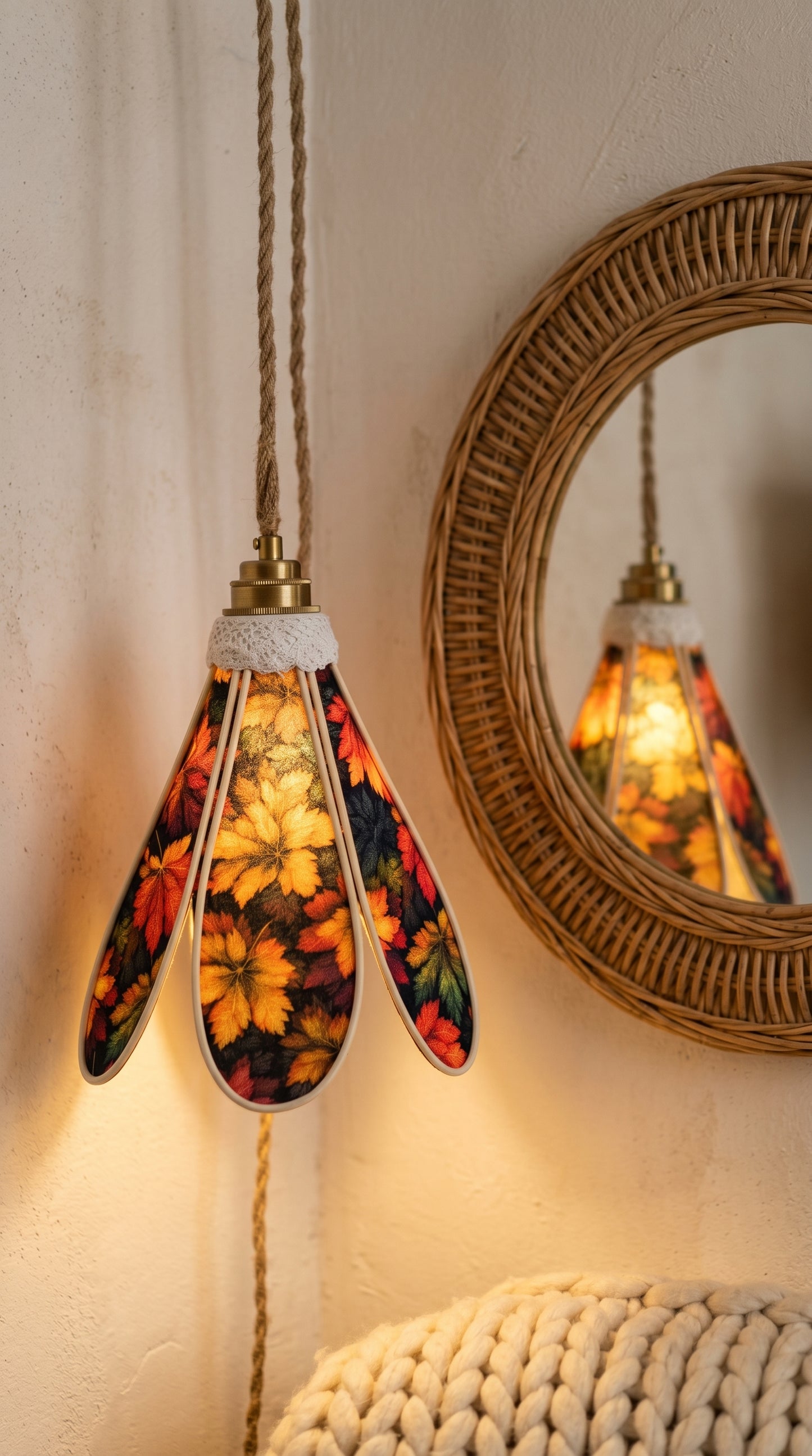 Lampe Tulipe Automne – Lampe Artisanale Bohème Florale