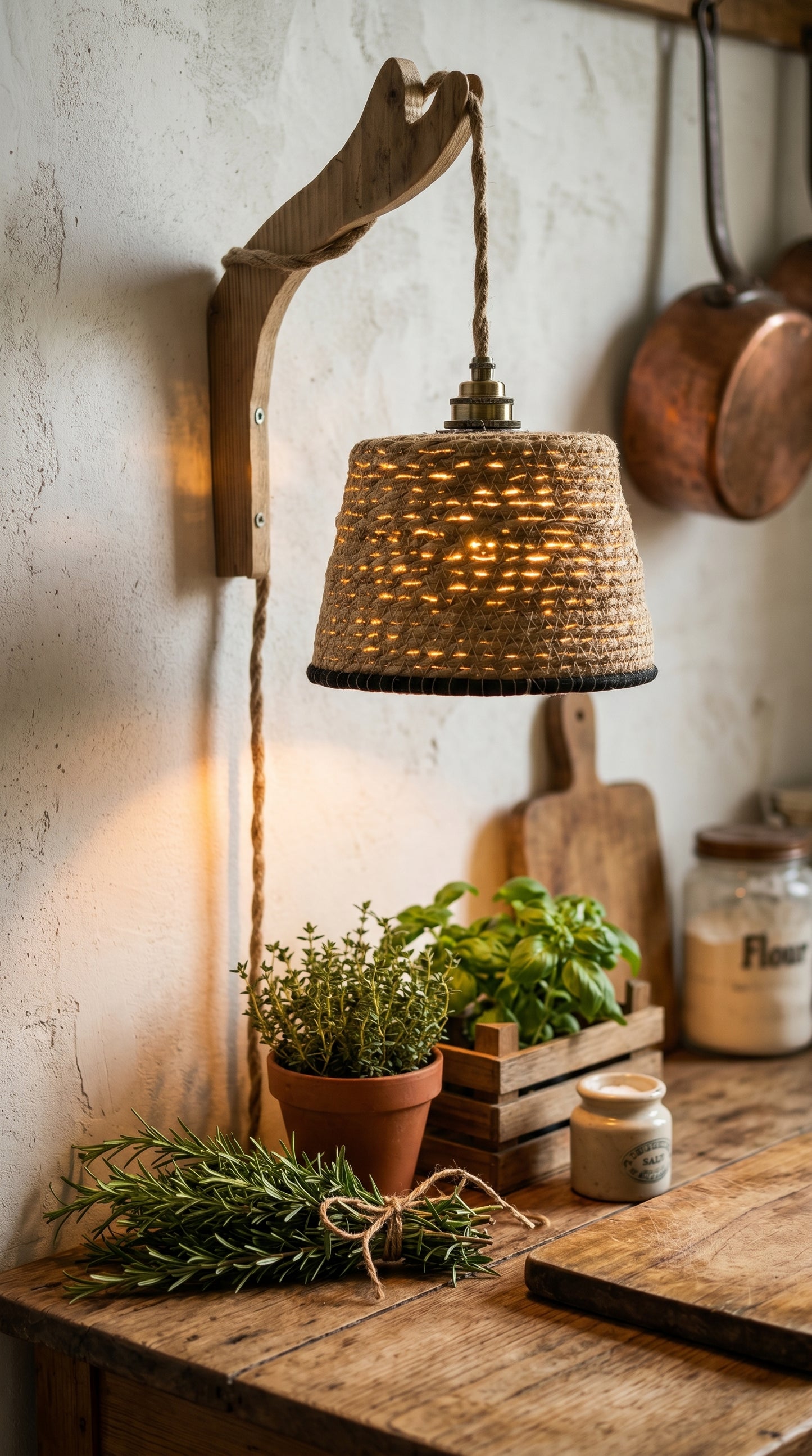 Lampe Murale  Solen – Jonc de Mer