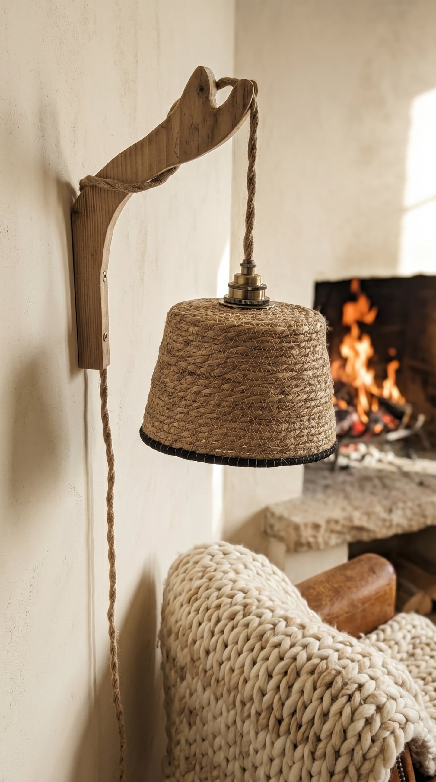 Lampe Murale  Solen – Jonc de Mer