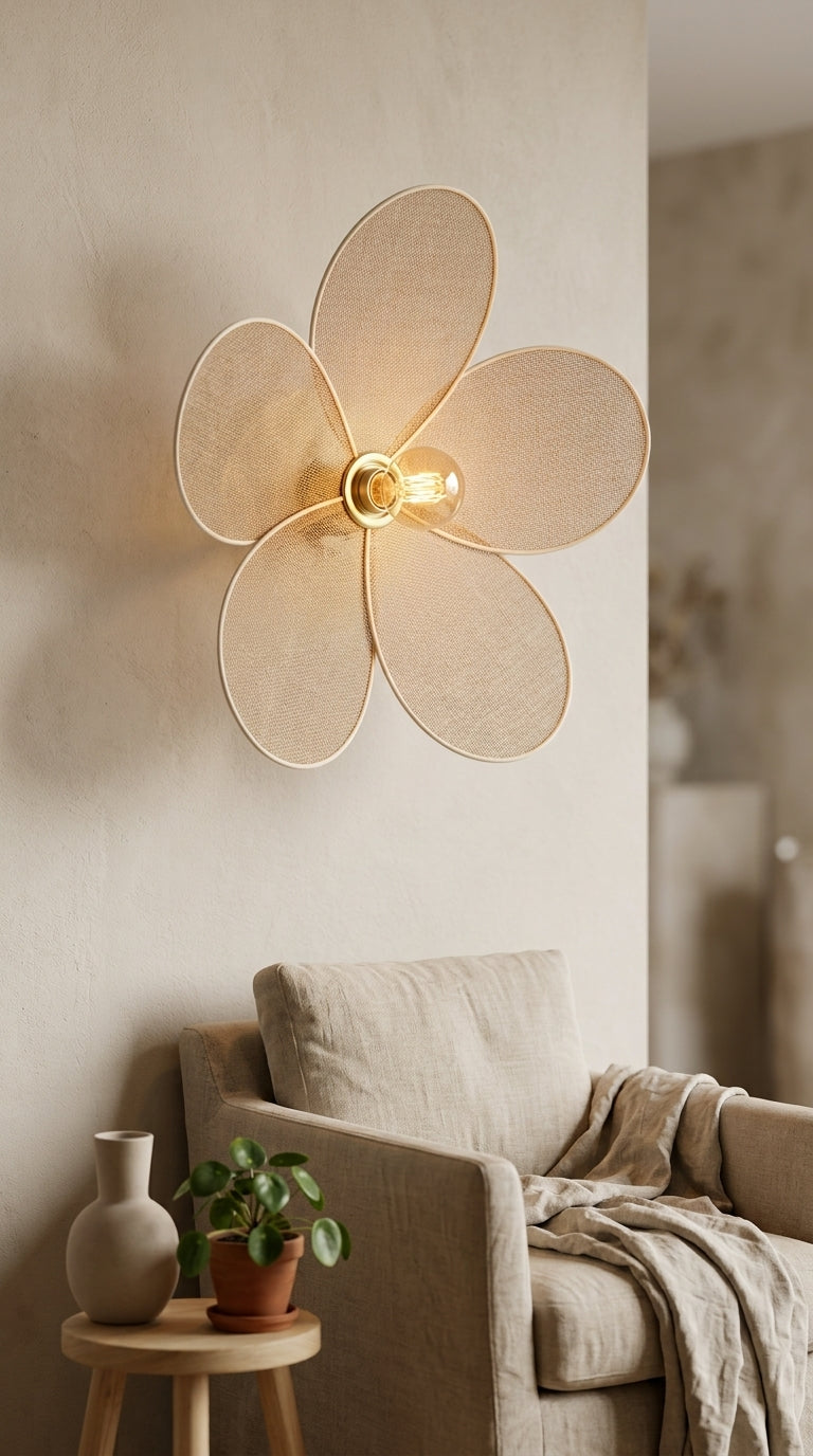 Applique murale Magnolia Âme Brute, vue en angle avec fixation murale