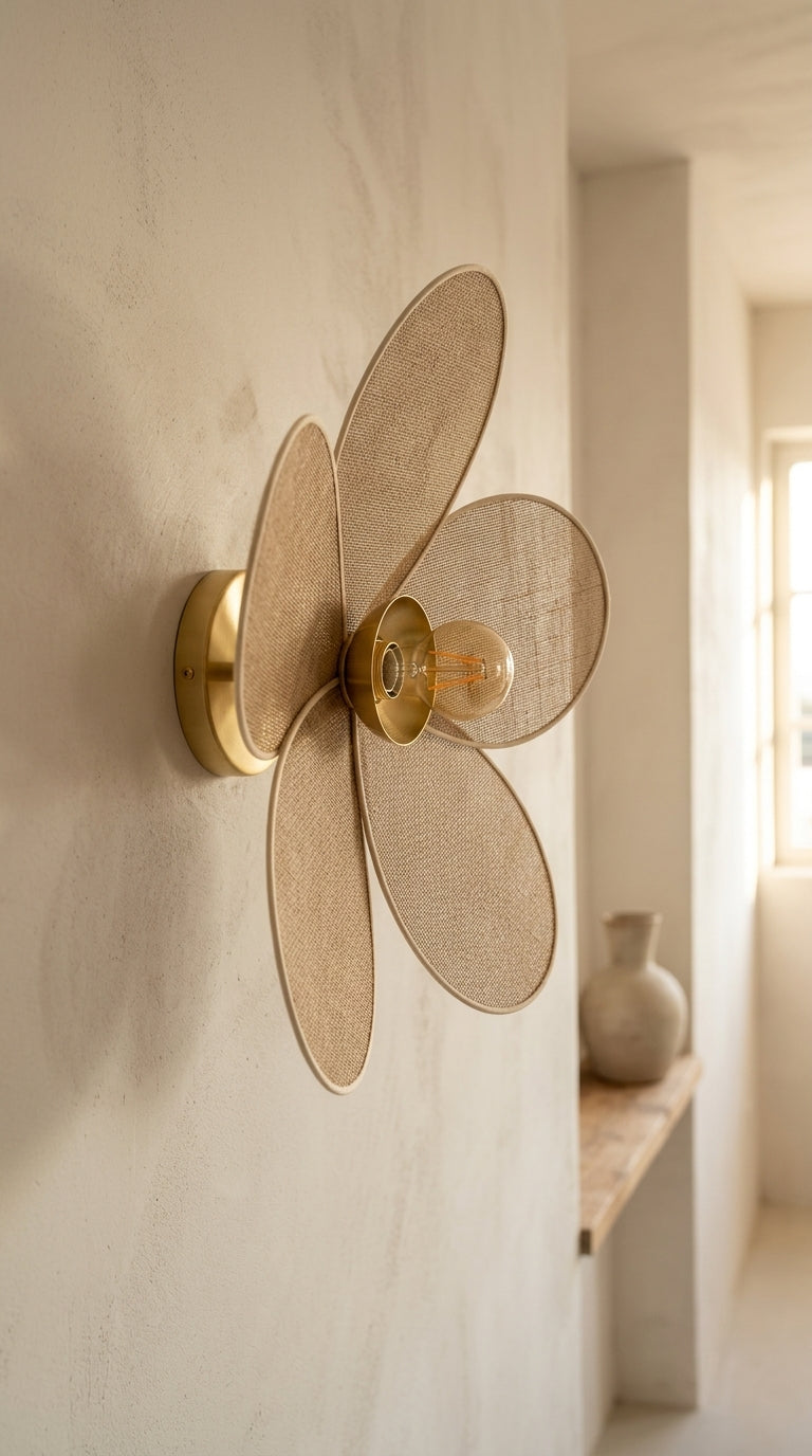 Applique murale Magnolia Âme Brute installée dans un couloir