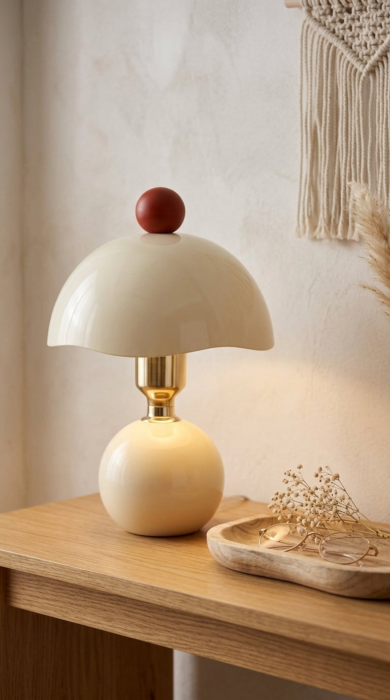 Lampe Champignon de Chevet Moderne – Blanc Chaud & Blanc Froid – 30 cm