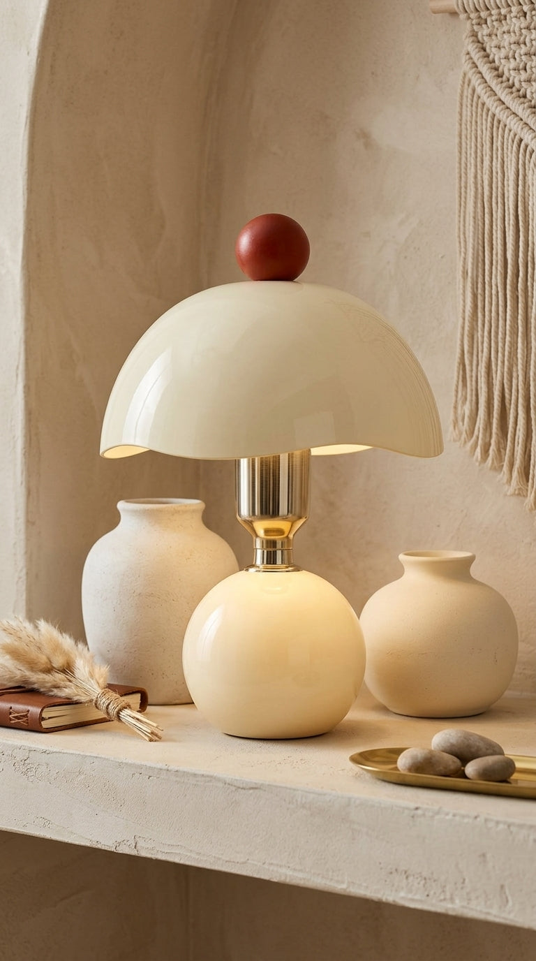 Lampe Champignon de Chevet Moderne – Blanc Chaud & Blanc Froid – 30 cm