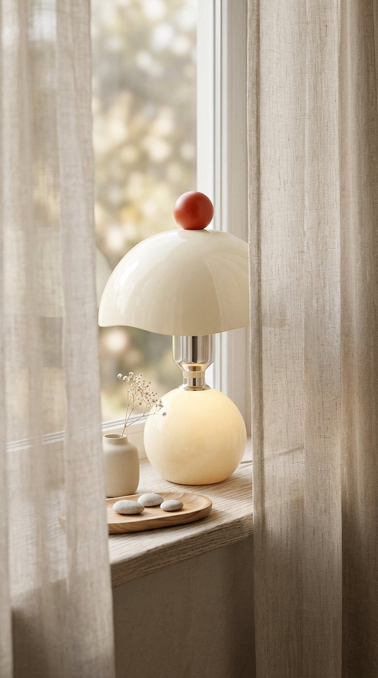 Lampe Champignon de Chevet Moderne – Blanc Chaud & Blanc Froid – 30 cm