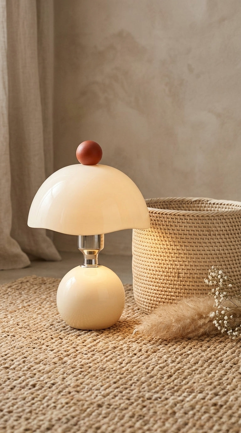 Lampe Champignon de Chevet Moderne – Blanc Chaud & Blanc Froid – 30 cm