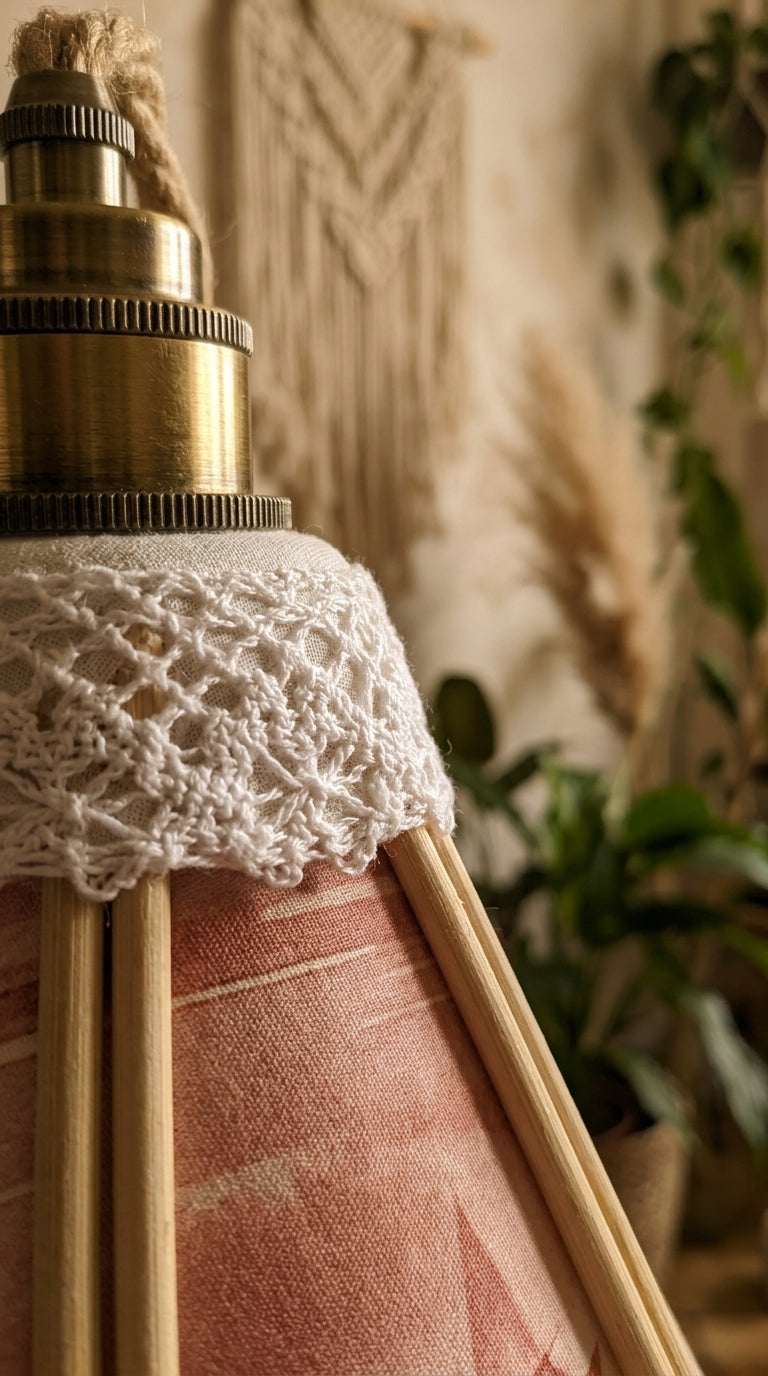 Lampe Tulipe Voyage d'Asie – Lampe Artisanale Bohème Poétique