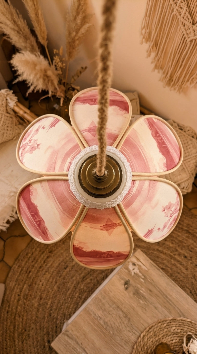 Lampe Tulipe Voyage d'Asie – Lampe Artisanale Bohème Poétique