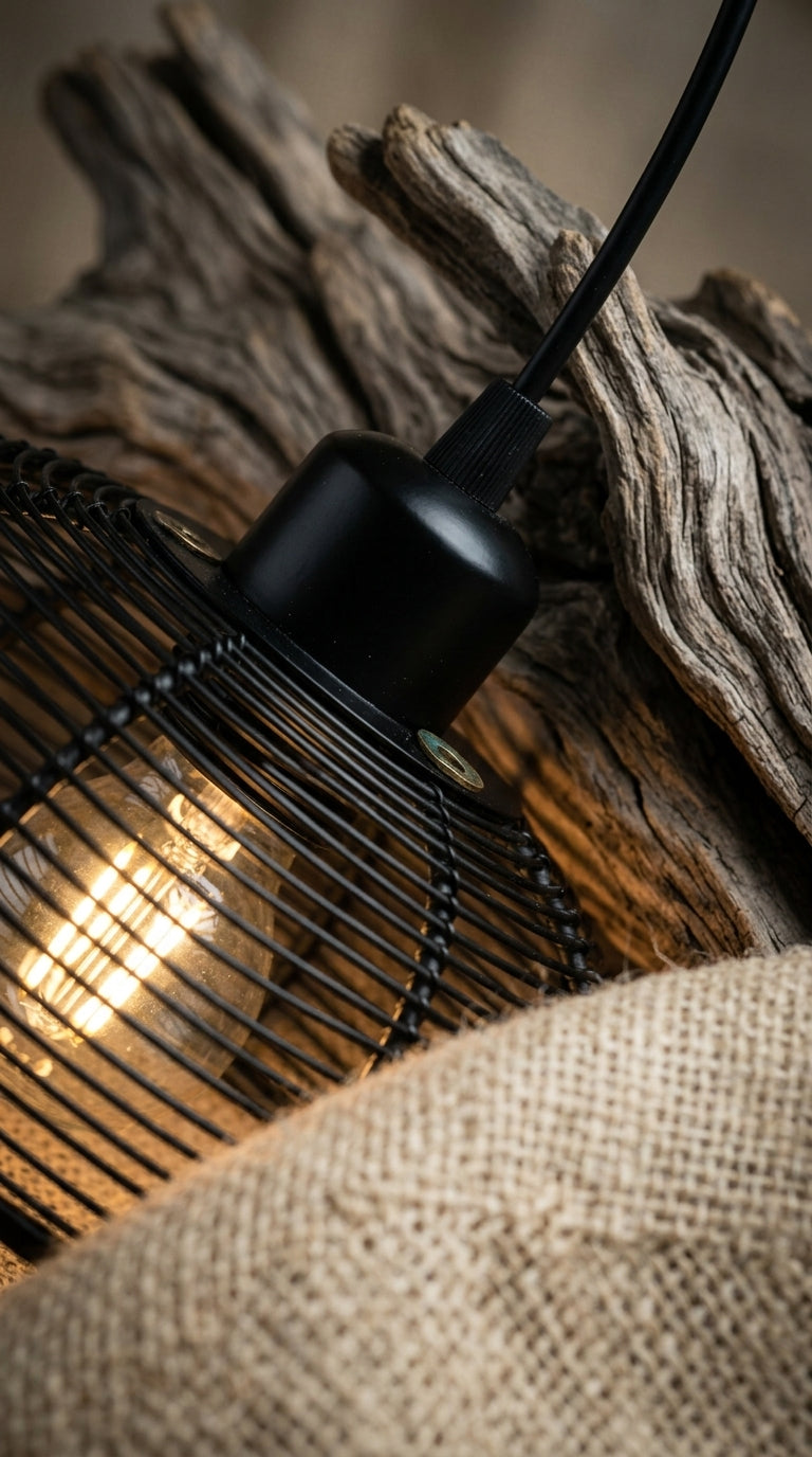 Suspension Bohème en Métal Martelé – Effet Lumière Chaleureuse