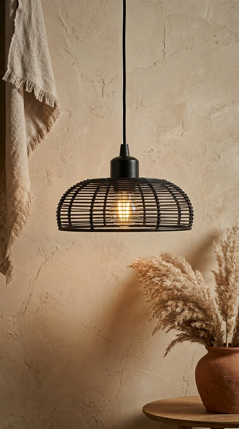 Suspension Bohème en Métal Martelé – Effet Lumière Chaleureuse