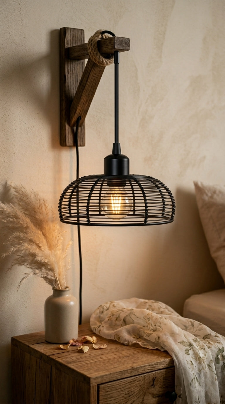 Suspension Bohème en Métal Martelé – Effet Lumière Chaleureuse