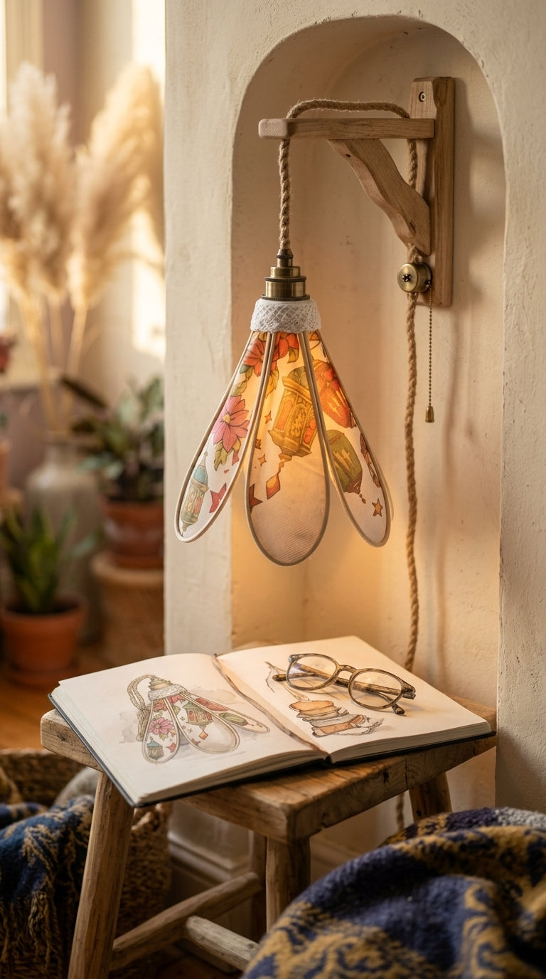 Lampe Tulipe Orientale Djallila- Lanterne Etoilée- Lampe Artisanale Bohème Florale