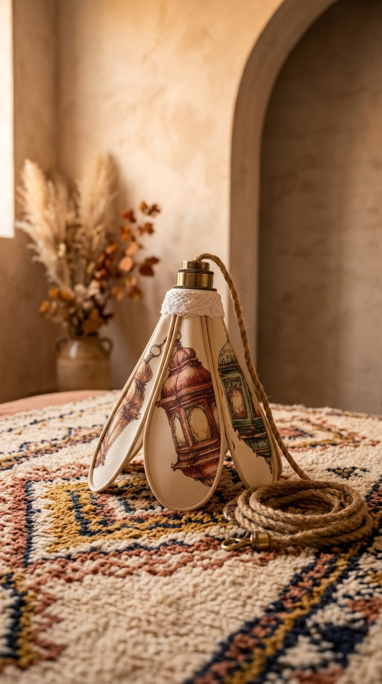 Lampe Tulipe Orientale Narimen- Lanternes Colorées- Lampe Artisanale Bohème Florale