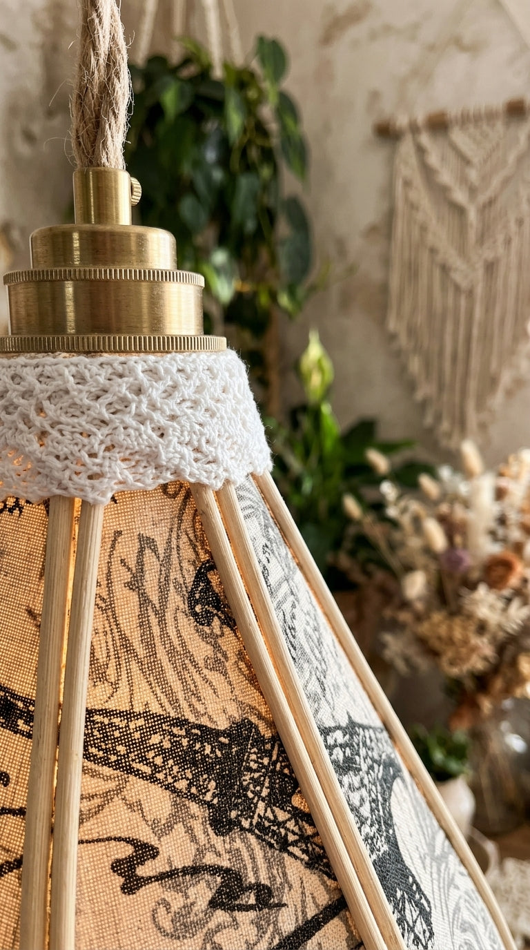 Lampe Tulipe Paris Vintage– Lampe Artisanale Bohème
