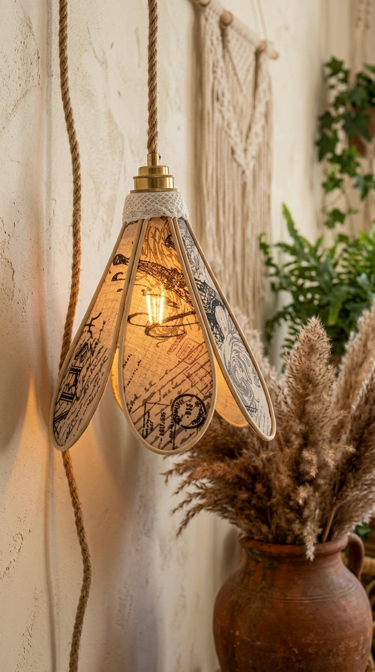Lampe Tulipe Paris Vintage– Lampe Artisanale Bohème