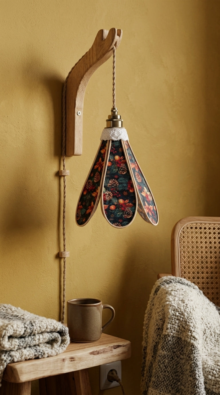 Suspension tulipe Nuit de Décembre, autre angle de présentation