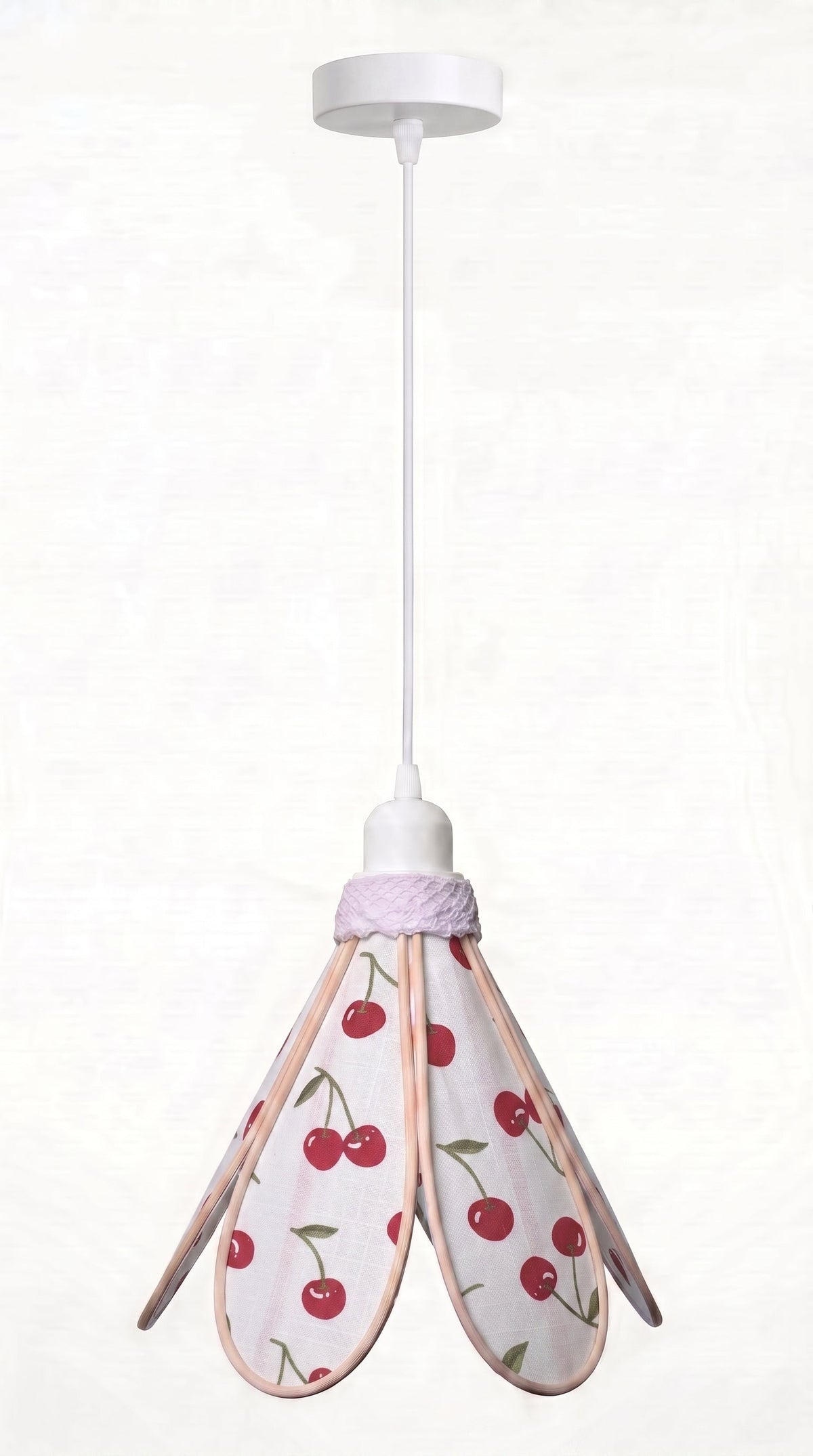 Suspension tulipe Cerises Sauvages, vue complémentaire du motif