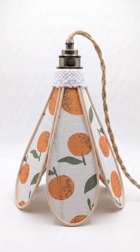 Suspension tulipe Fleur d'Oranger, motif agrumes méditerranéen, vue de face