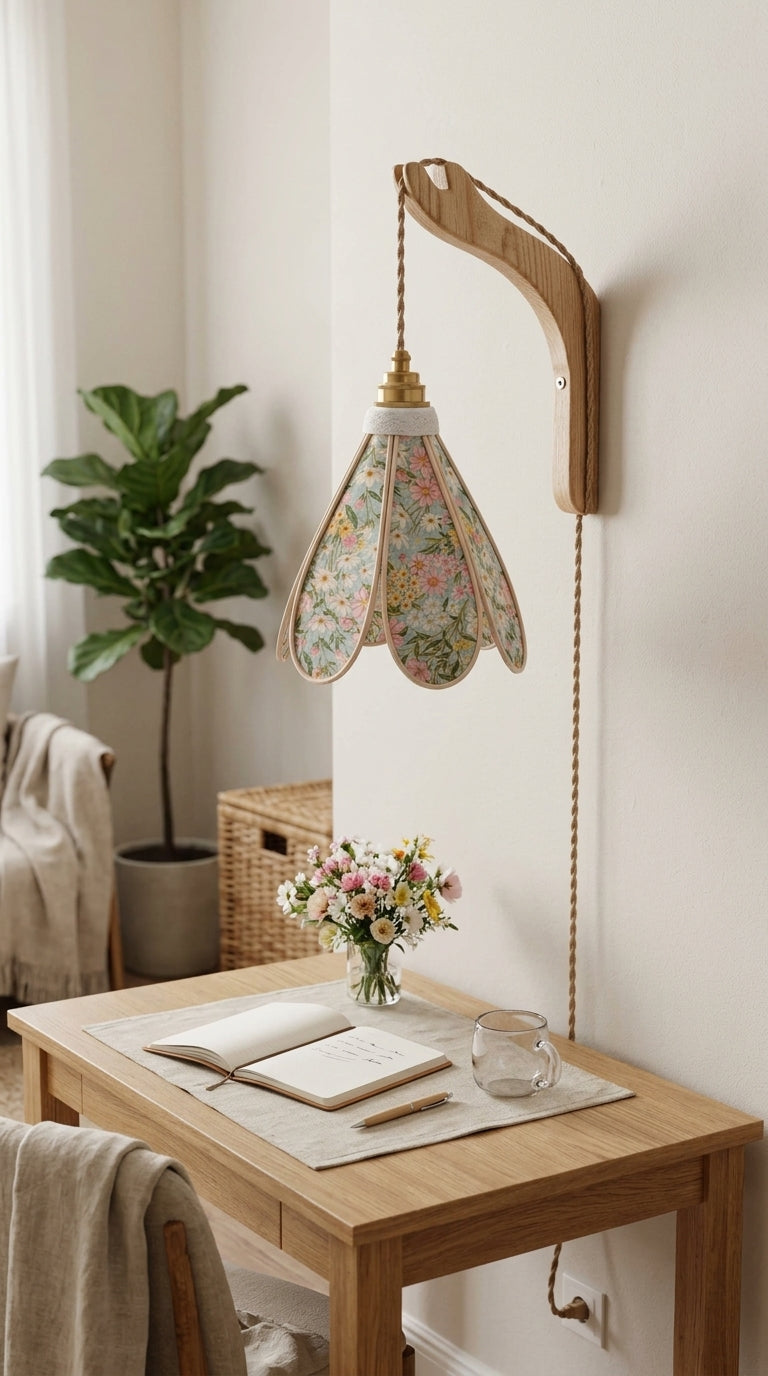 Applique murale Ciel de Printemps dans un coin bureau avec plante