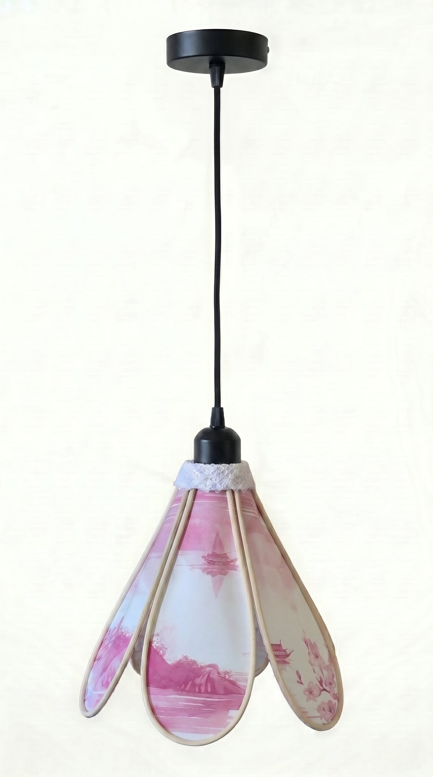 Lampe Tulipe Voyage d'Asie – Lampe Artisanale Bohème Poétique