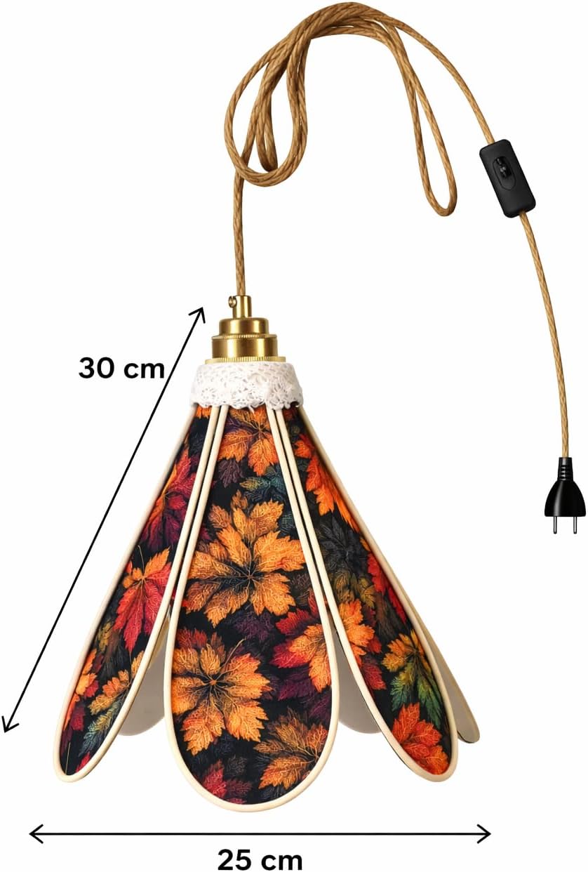 Lampe Tulipe Automne – Lampe Artisanale Bohème Florale