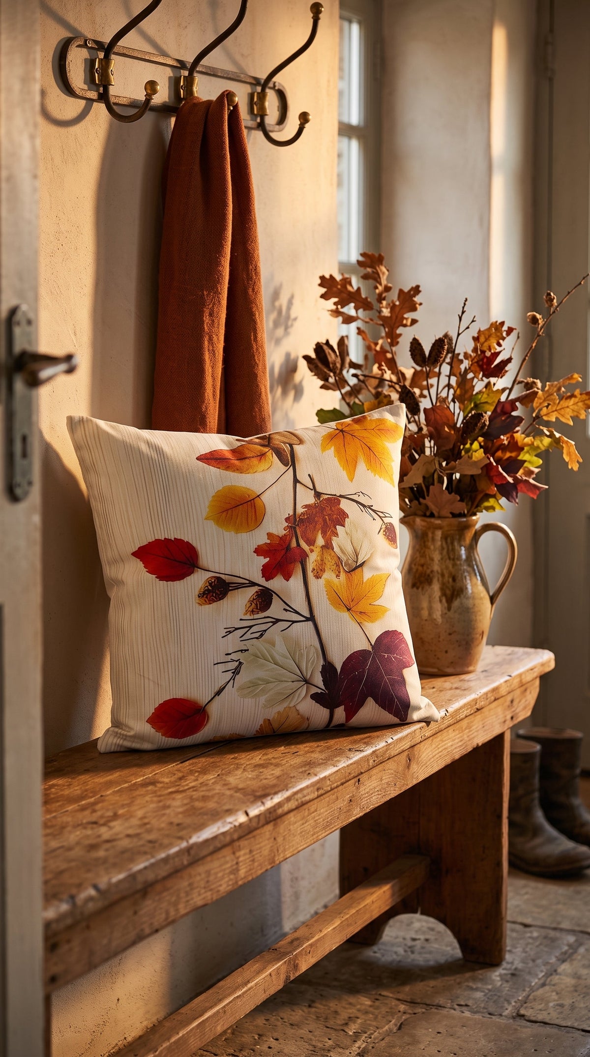 Housse de coussin Feuillage de Septembre, autre mise en situation