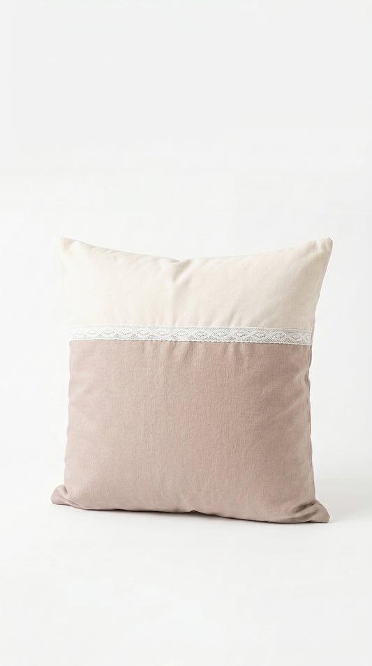 Housse de Coussin Douceur de Lin – Coussin Bimatière Artisanal