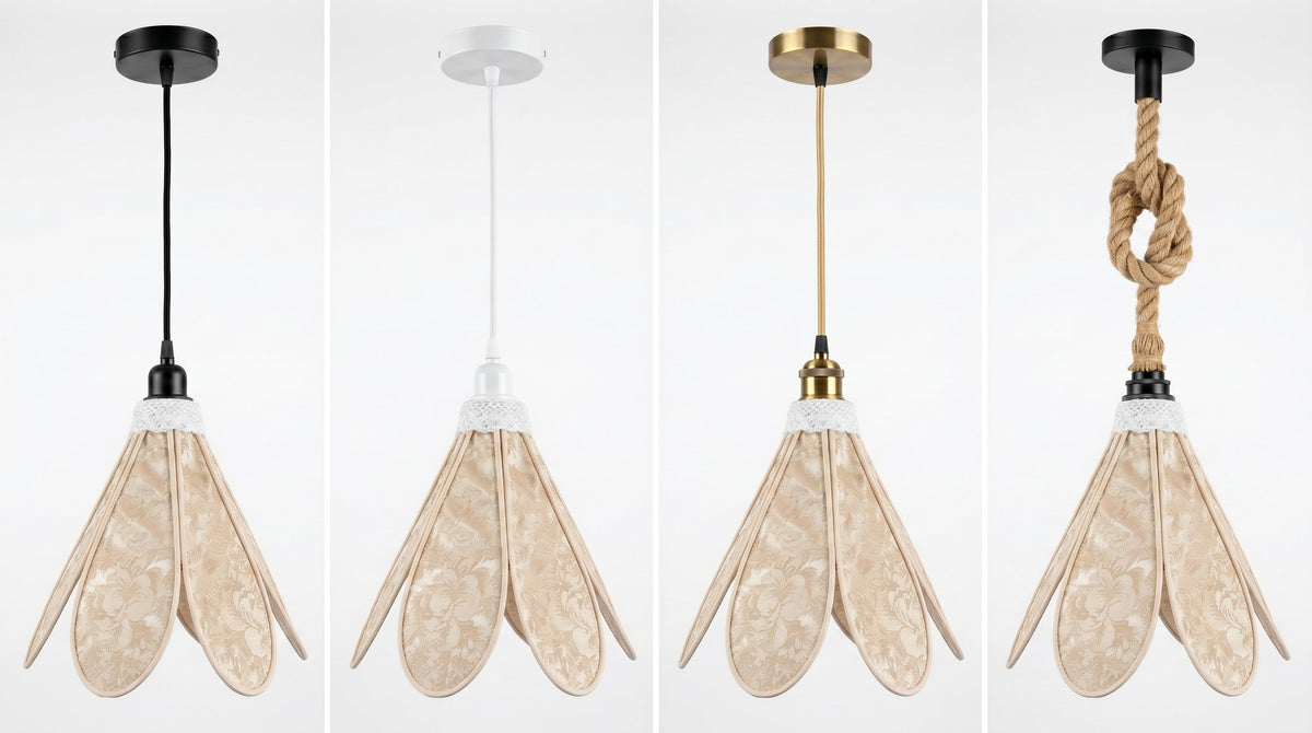 Suspension tulipe Champagne en Fleurs, visuel packshot sur fond blanc