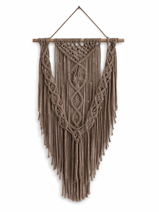 Macramé Nature – Écru & Brun- Naëra