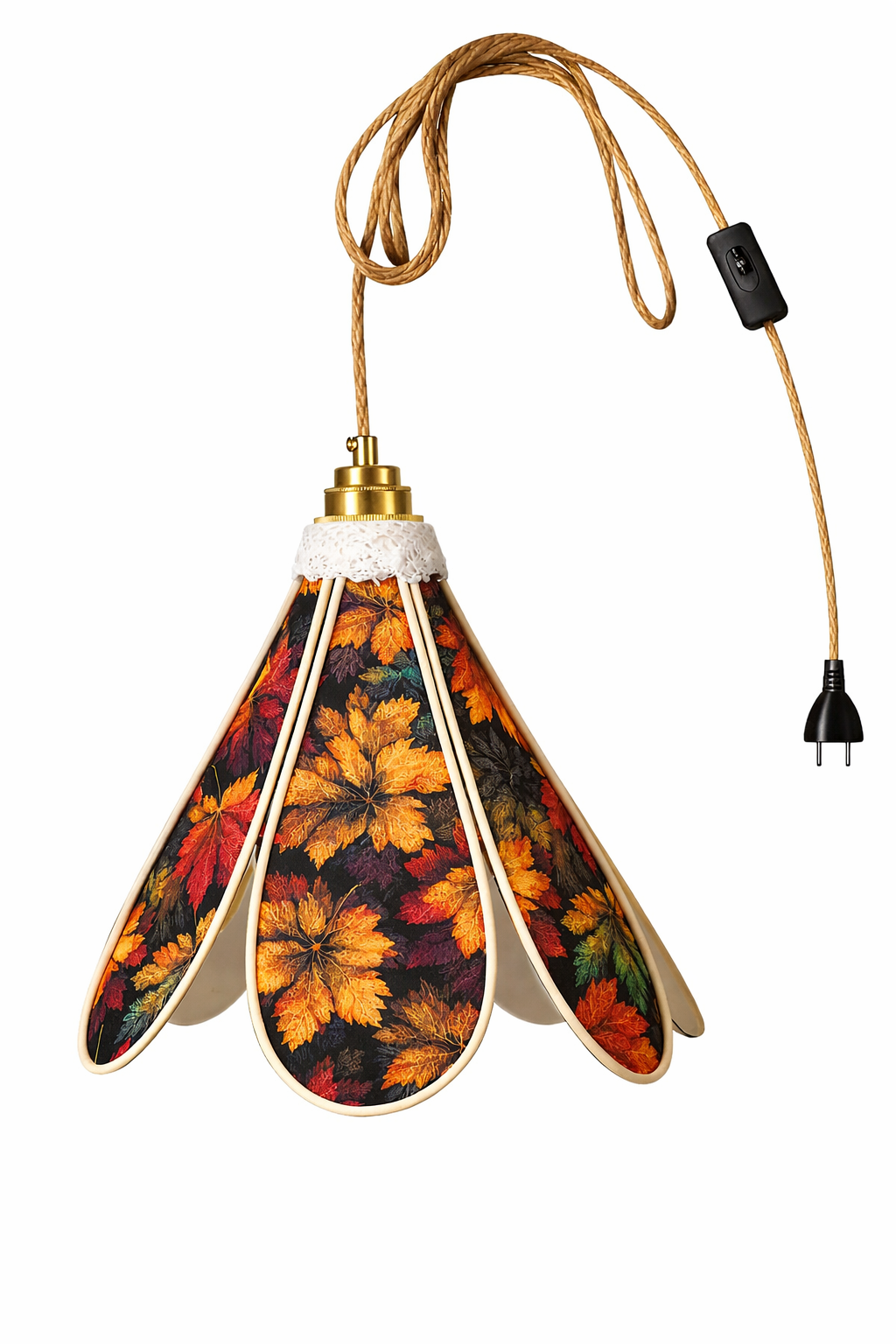 Lampe Tulipe Automne – Lampe Artisanale Bohème Florale