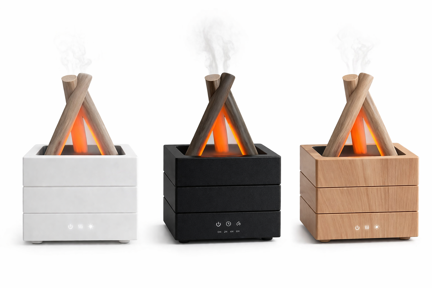 Diffuseur d’Huiles Essentielles Effet Flamme LED – 280 ml USB, Ambiance Cheminée Moderne