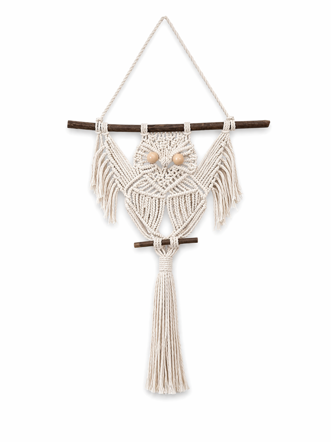 Macramé Hibou – Décoration Chambre Naturelle- Nizéa