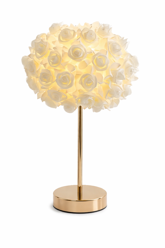 Lampe Roses Blanches – 40 cm – 3 Lumières LED