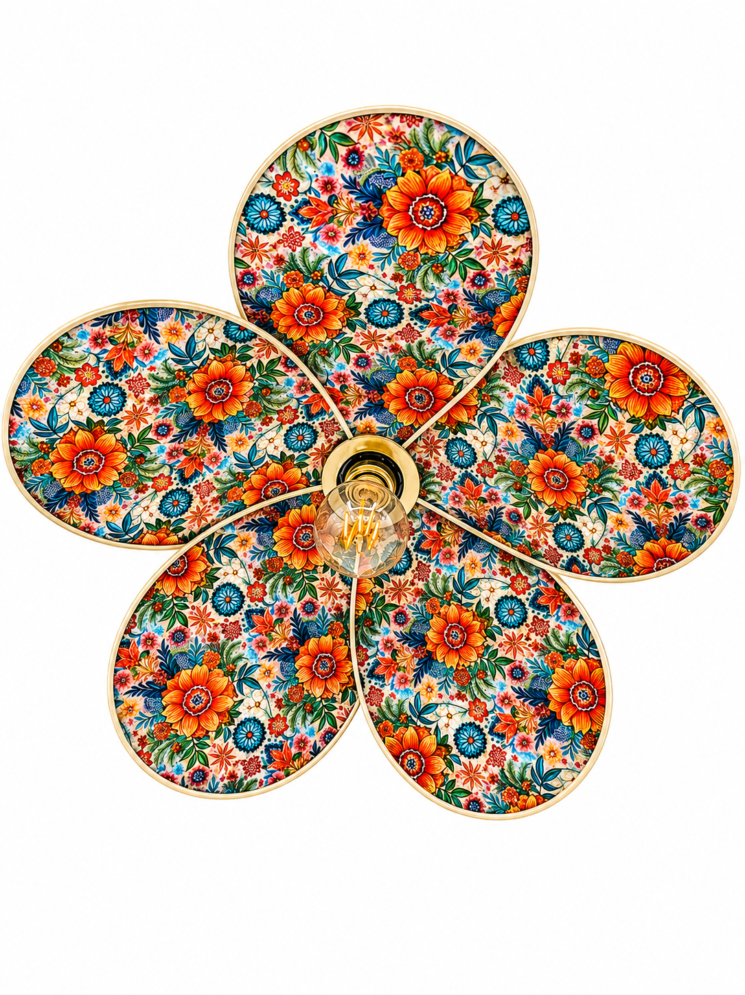 Lampe Magnolia Florale - Lampe Artisanale Bohème Florale