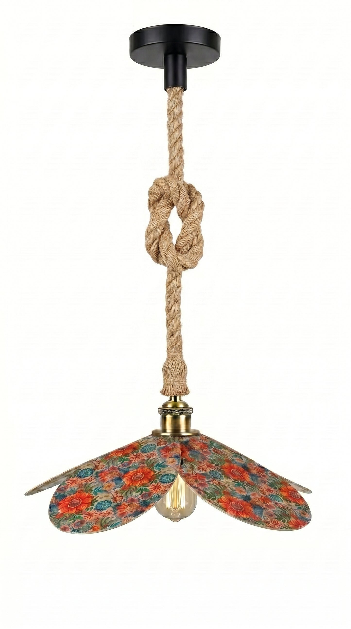 Lampe Magnolia Florale - Lampe Artisanale Bohème Florale