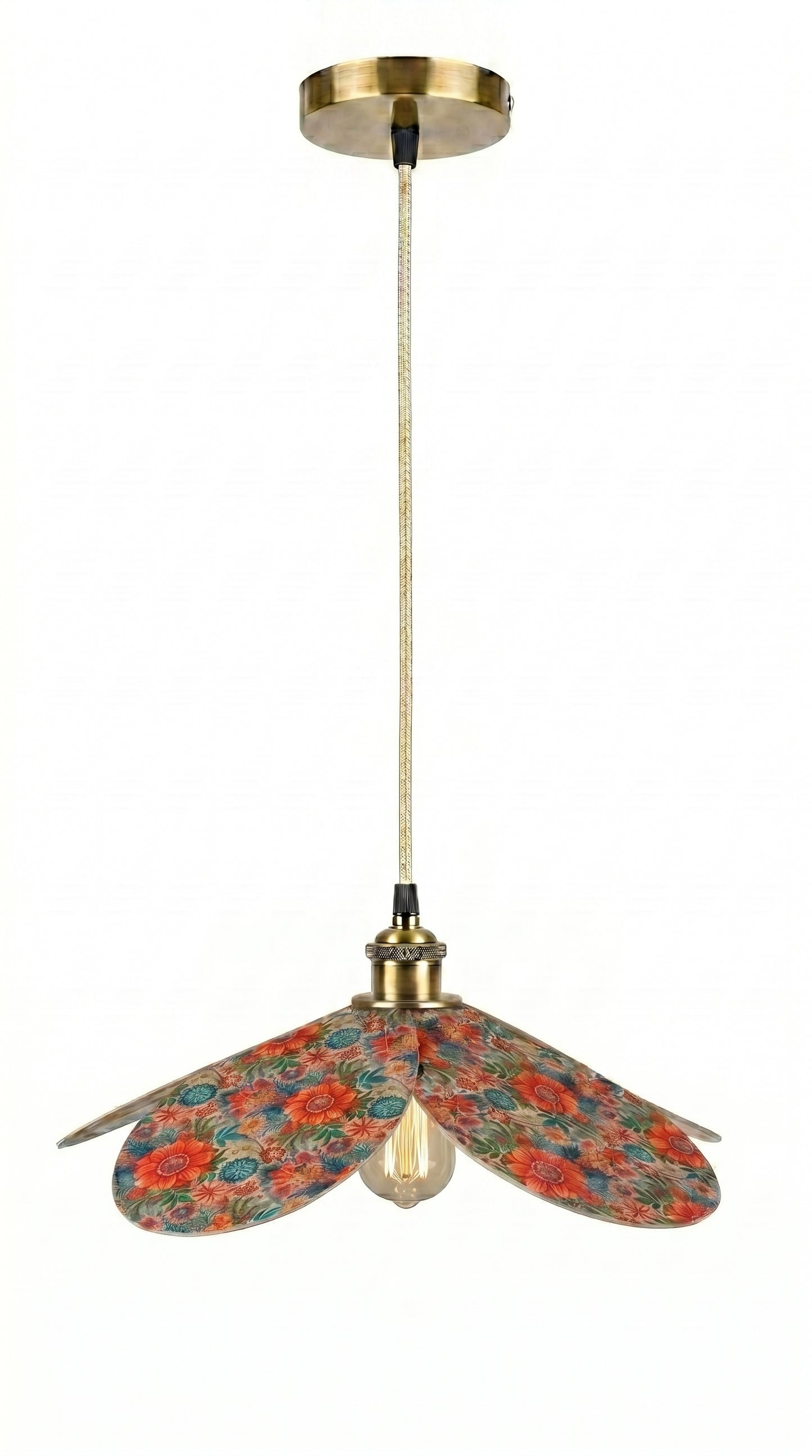 Lampe Magnolia Florale - Lampe Artisanale Bohème Florale