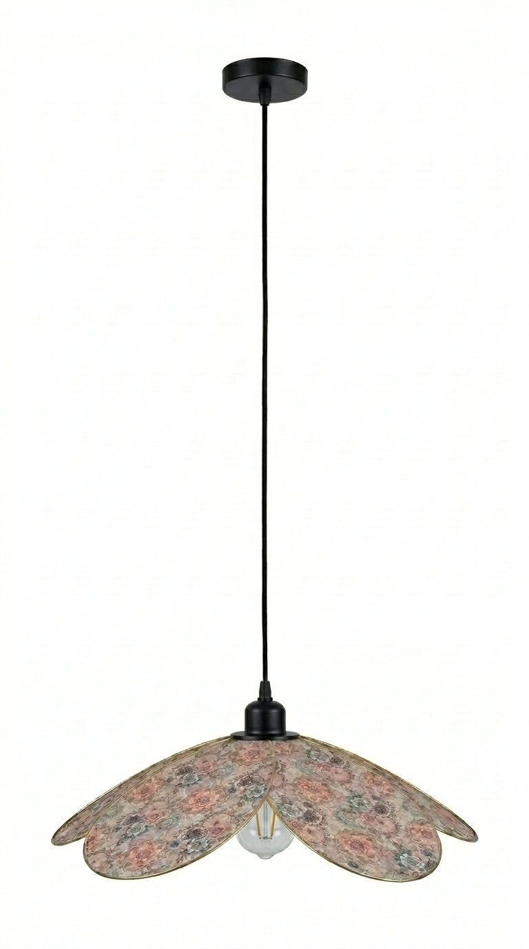 Lampe Magnolia Vintage Rosaces- Lampe Artisanale Bohème Florale