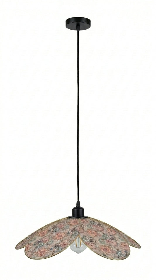 Lampe Magnolia Vintage Rosaces- Lampe Artisanale Bohème Florale