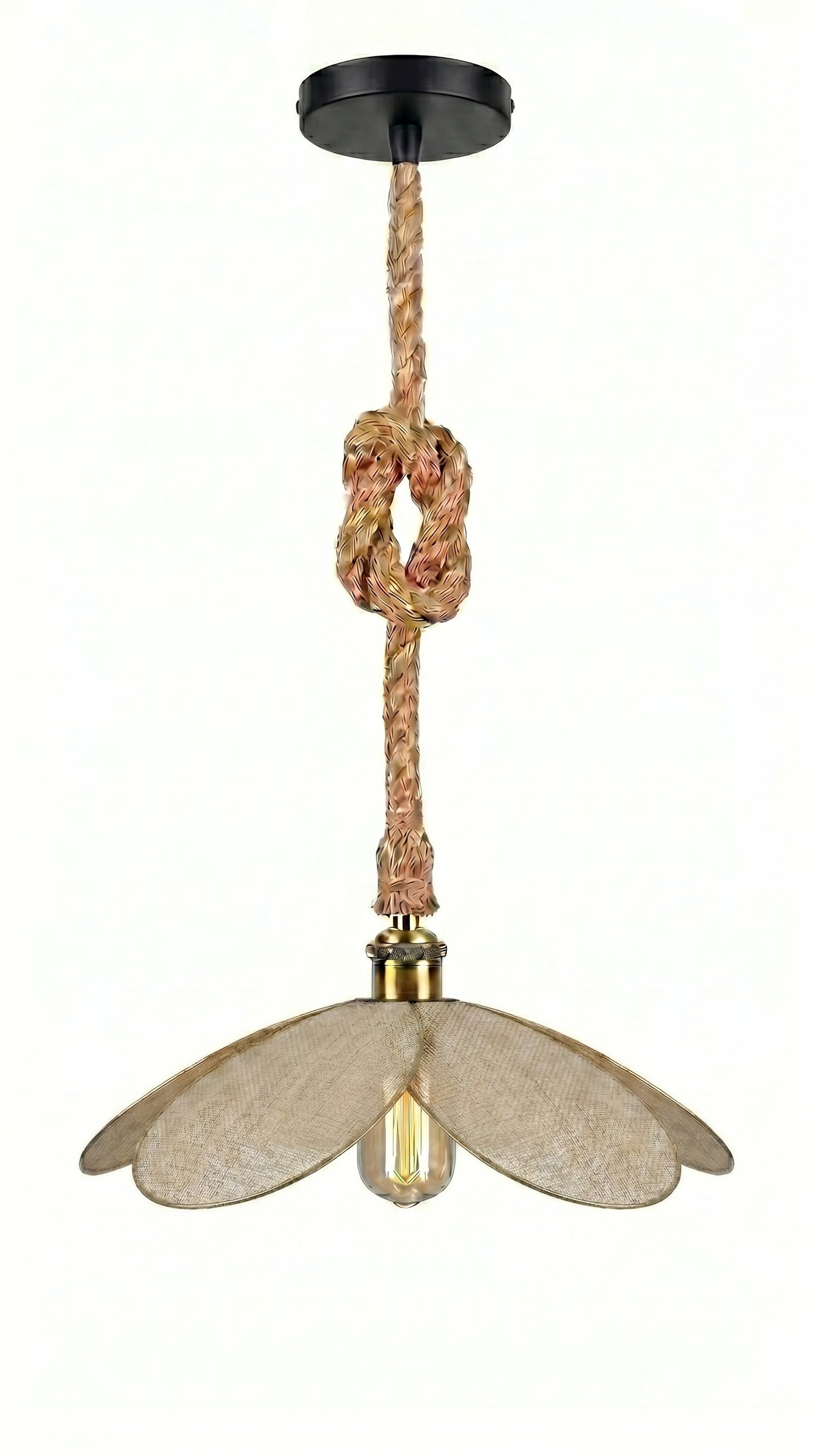 Lampe Magnolia Bohème en Toile de Jute – Lampe Artisanale Bohème Naturelle